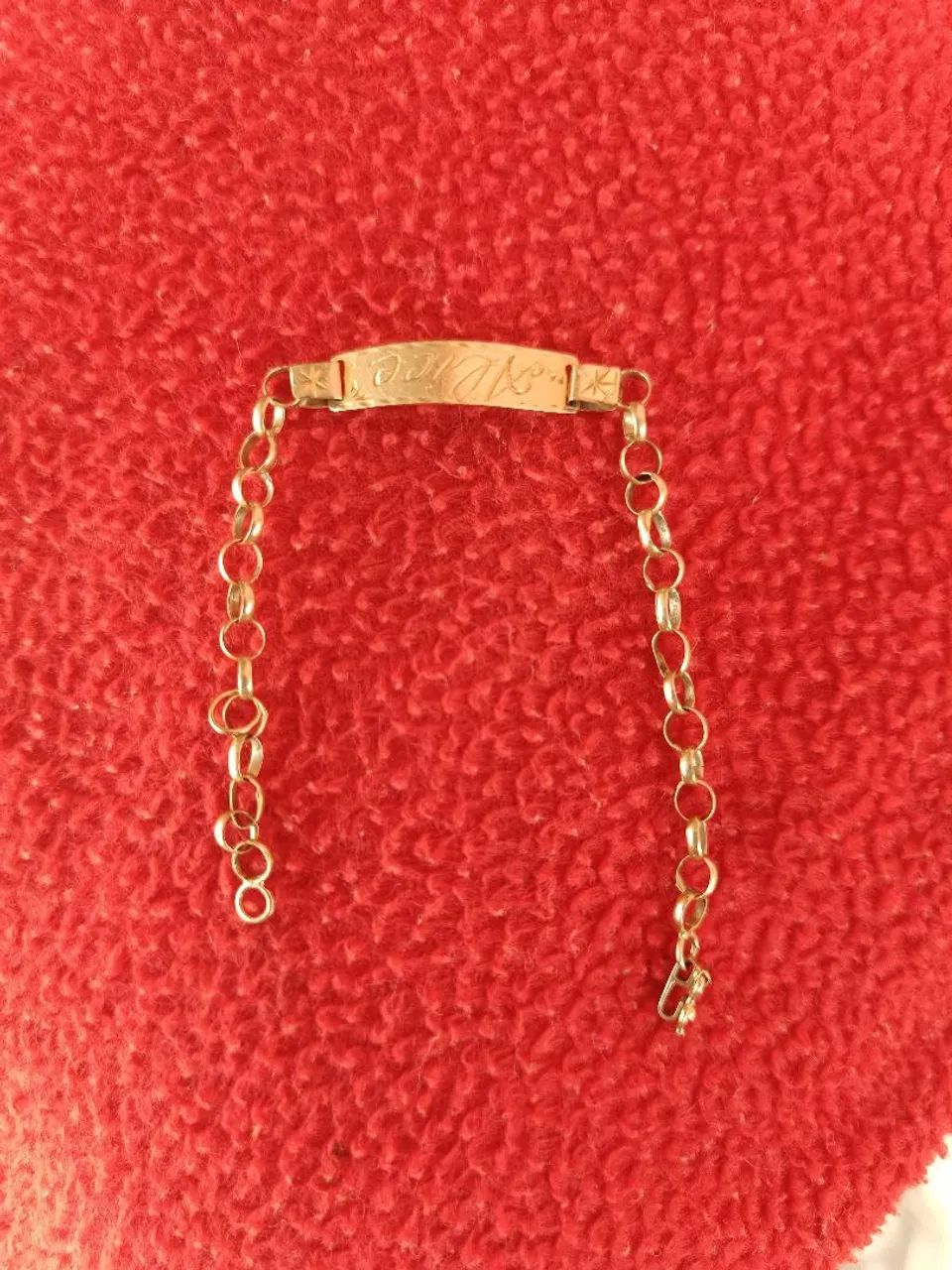 Pulseira de ouro 18k infantil 