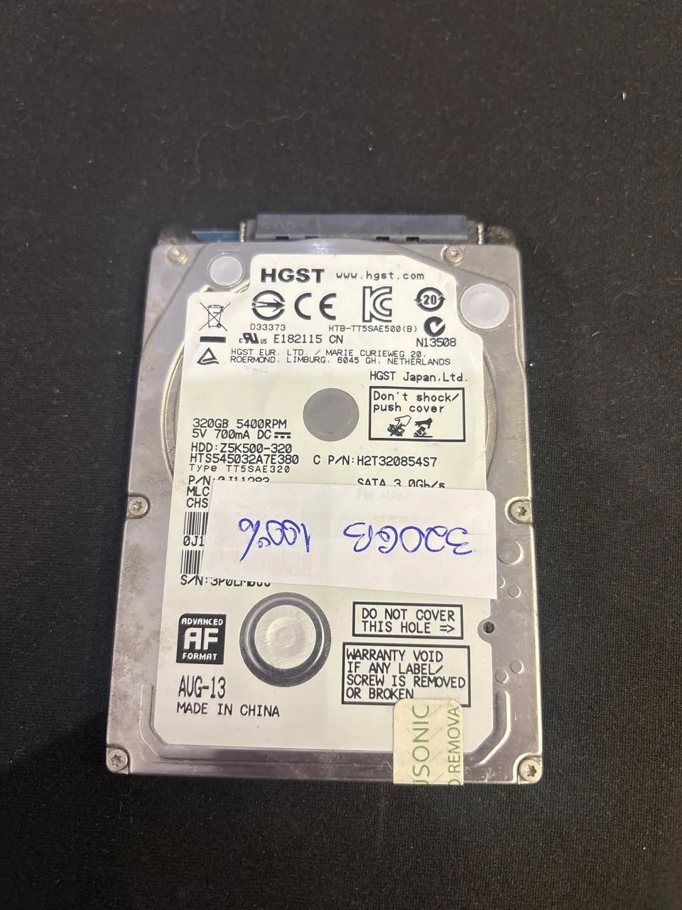 Disco 320Gb HGST 2,5 polegadas note