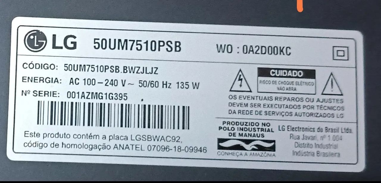 SMARTV LG 50 POLEGADAS PARA CONSERTO OU APROVEITAR PEÇAS  - Foto 3
