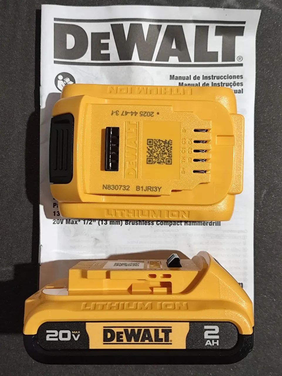 BATERIAS 20V 2ah + CARREGADOR DeWALT ORIGINAIS - Foto 2