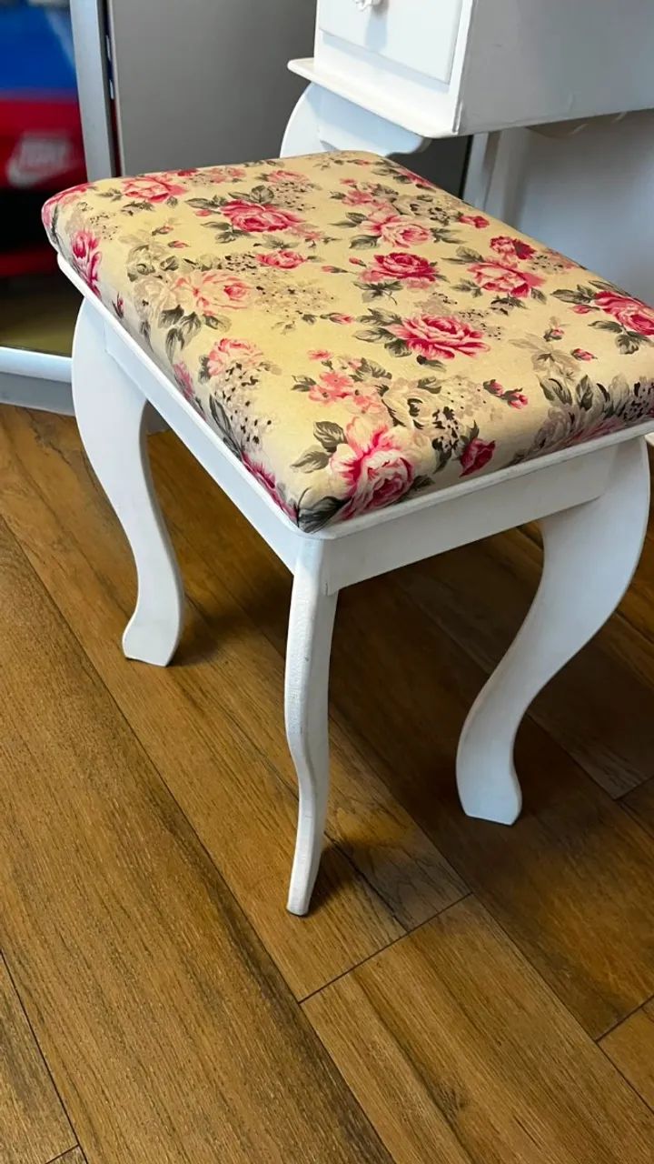 Penteadeira Provençal Branca com Espelho e Banqueta  - Foto 5