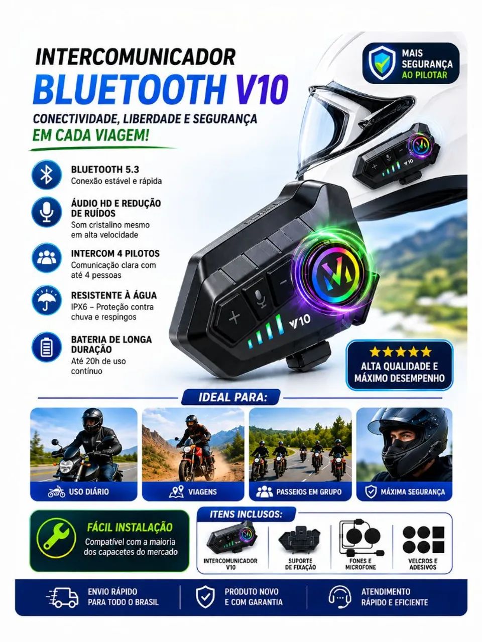 Intercomunicador Bluetooth capacete  - Foto 2