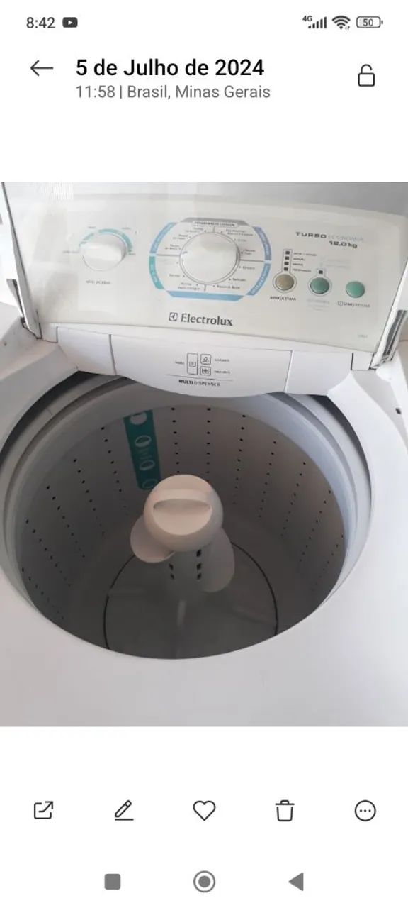 Máquina Eletrolux 12 kg