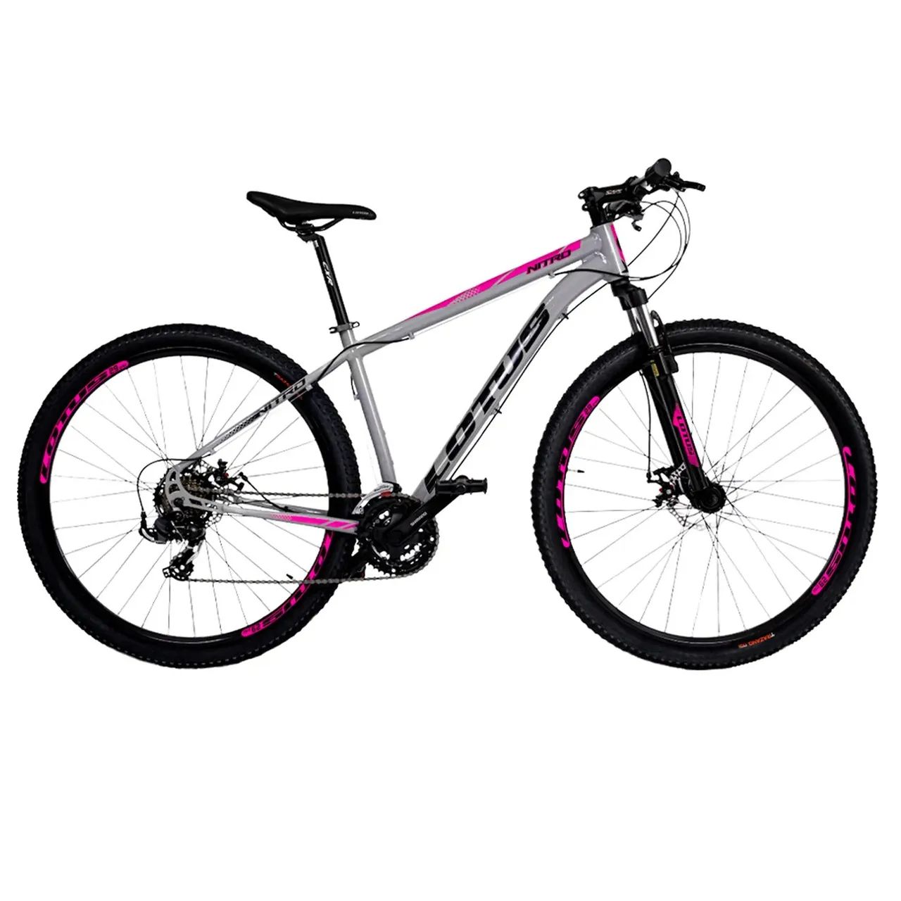 Bicicleta Seminova (rosa com cinza)