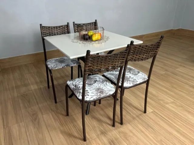 Mesa Macaé com 4 cadeiras Ratam - Entrega Rápida  - Foto 3
