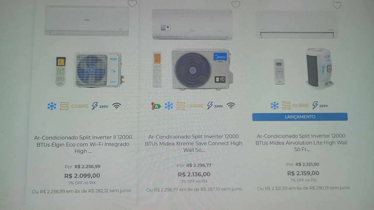 Split 9.000 BTUs Midea 