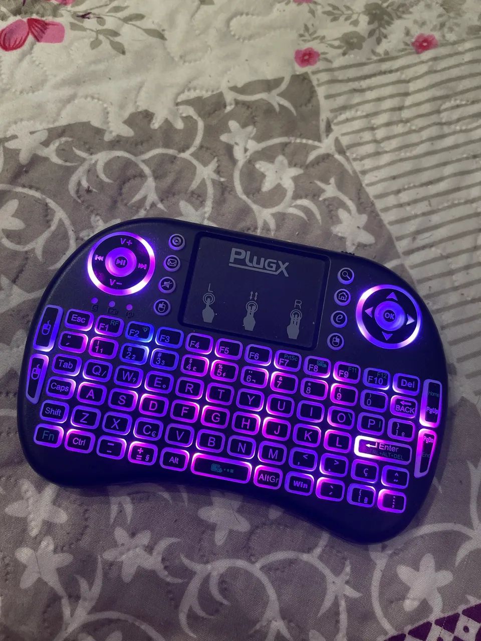 Mini teclado Mouse USB sem fio - Foto 2