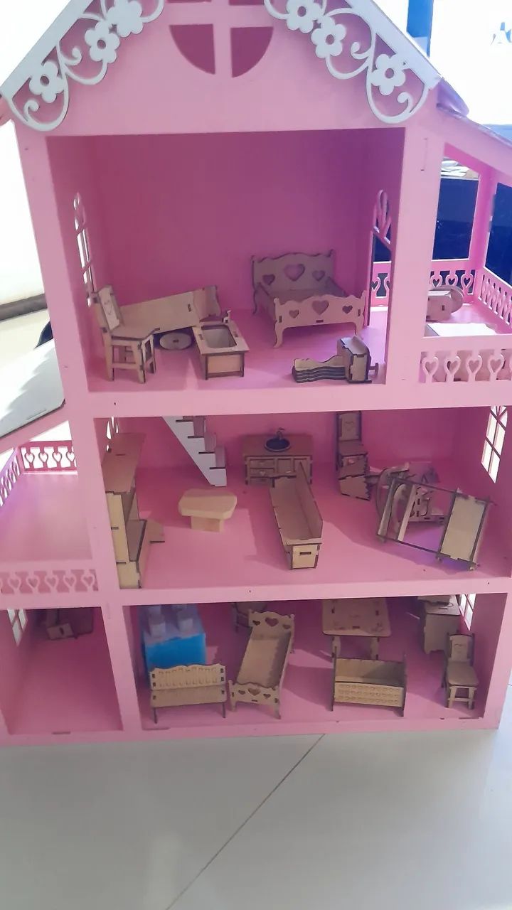 CASA DE BONECA ROSA 