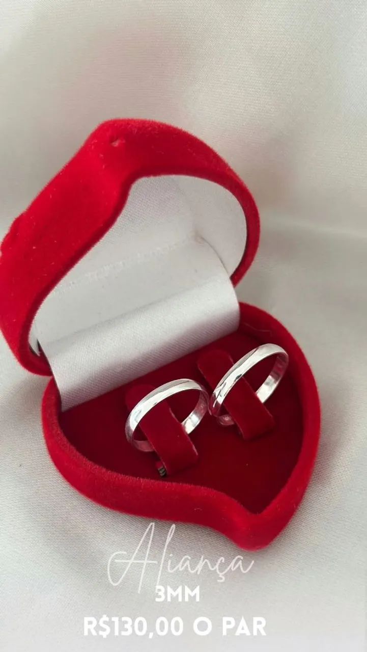 Aliança Boleada 3mm (Prata 925)