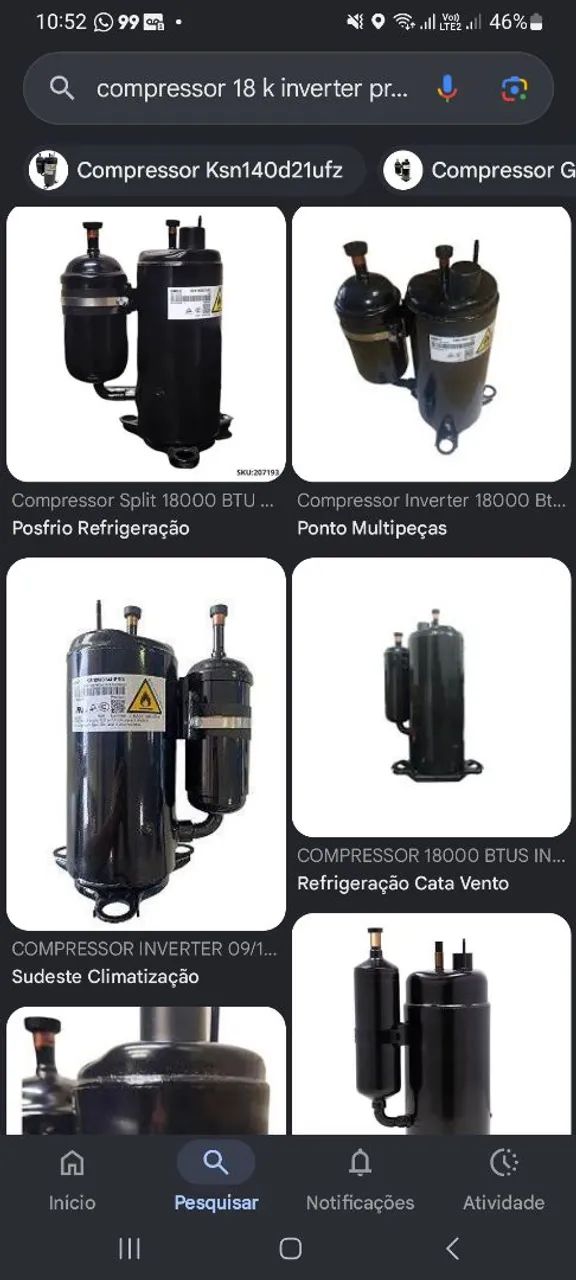 Compressor 18k inverter (Midea) 