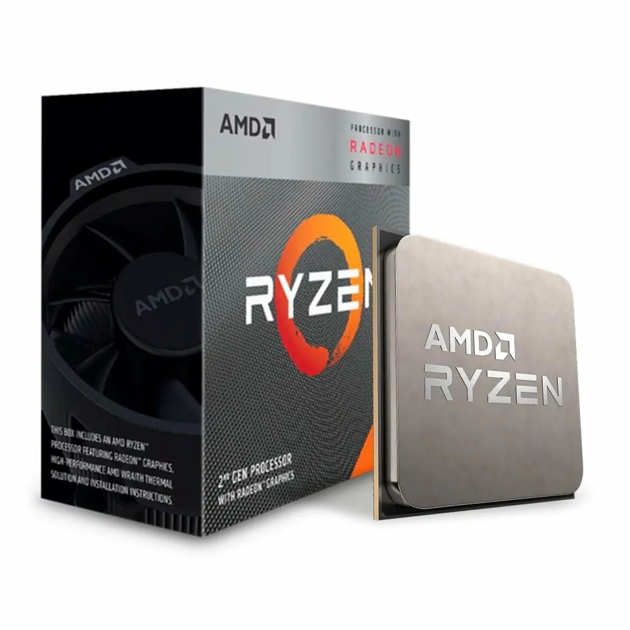 Processador AMD AM4 Ryzen 3 3200G 4.0Ghz 4MB Cache 4 Nucleos 4  Threads GPU Vega 8. 