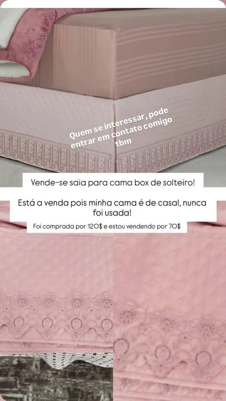 Saia de cama Box Solteiro 