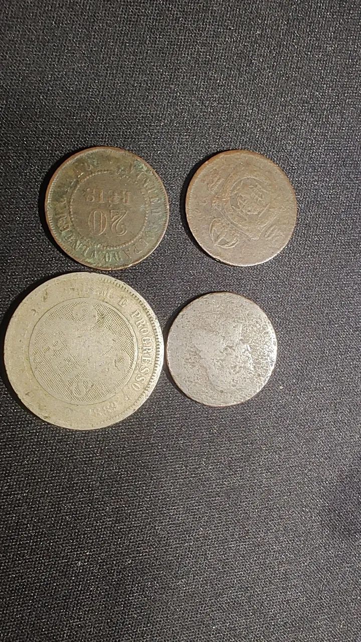 Lote de 60 moedas antigas do Brasil 
