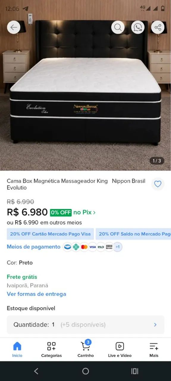 Cama king com box massageador  - Foto 2