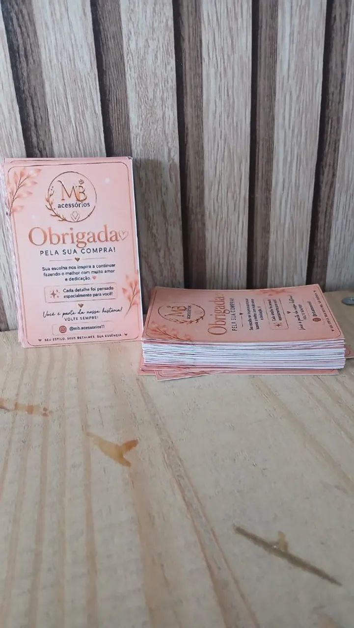 Tag e cartão de agradecimento - Foto 2