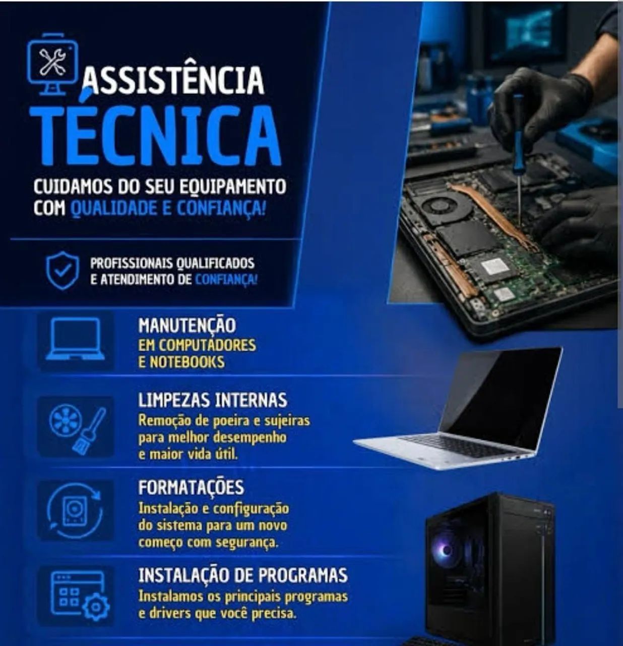Vendas e manutenção de PC