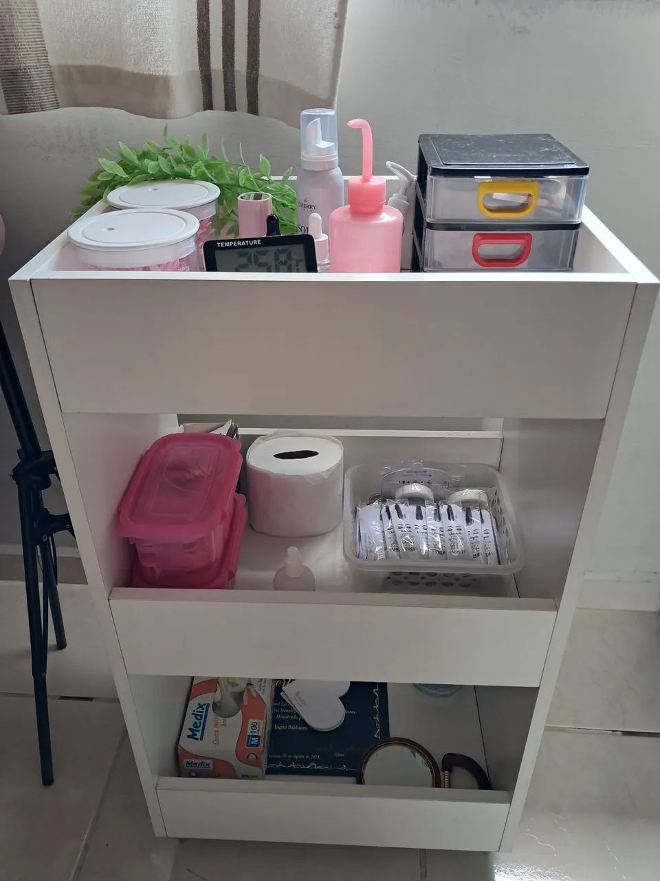 Maca, carrinho auxiliar e ring light  - Foto 2