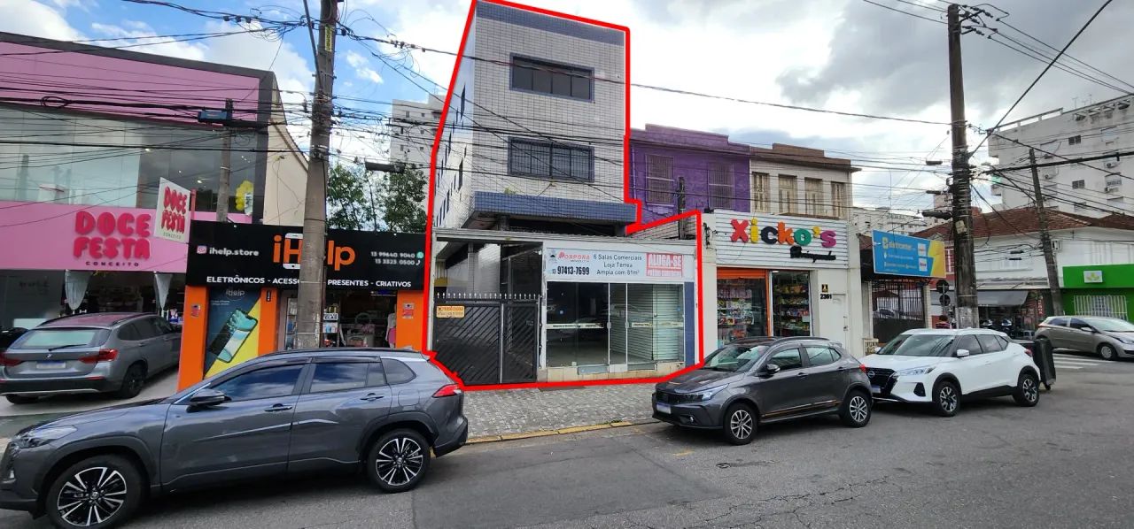 Oferta Especial! Prédio Comercial com Loja e 06 Salas na Av. Pedro Lessa em Santos-SP