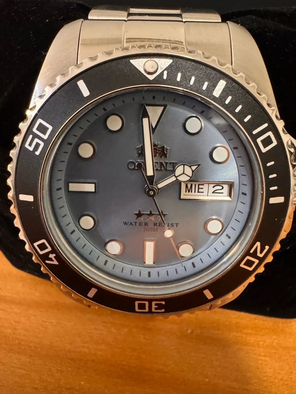 Relógio Orient 3 Estrelas Automático Azul - 42 mm - Original - Foto 4