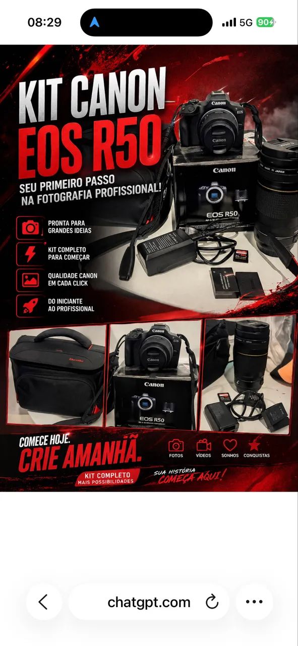 Câmera cânon R50 - Foto 5