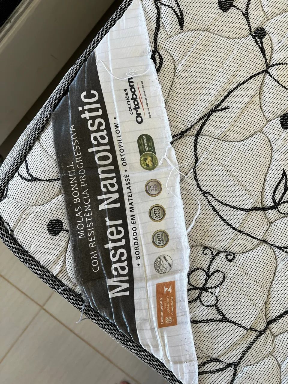 Colchão Ortobom Master Nano Elastic + Base - Solteirão