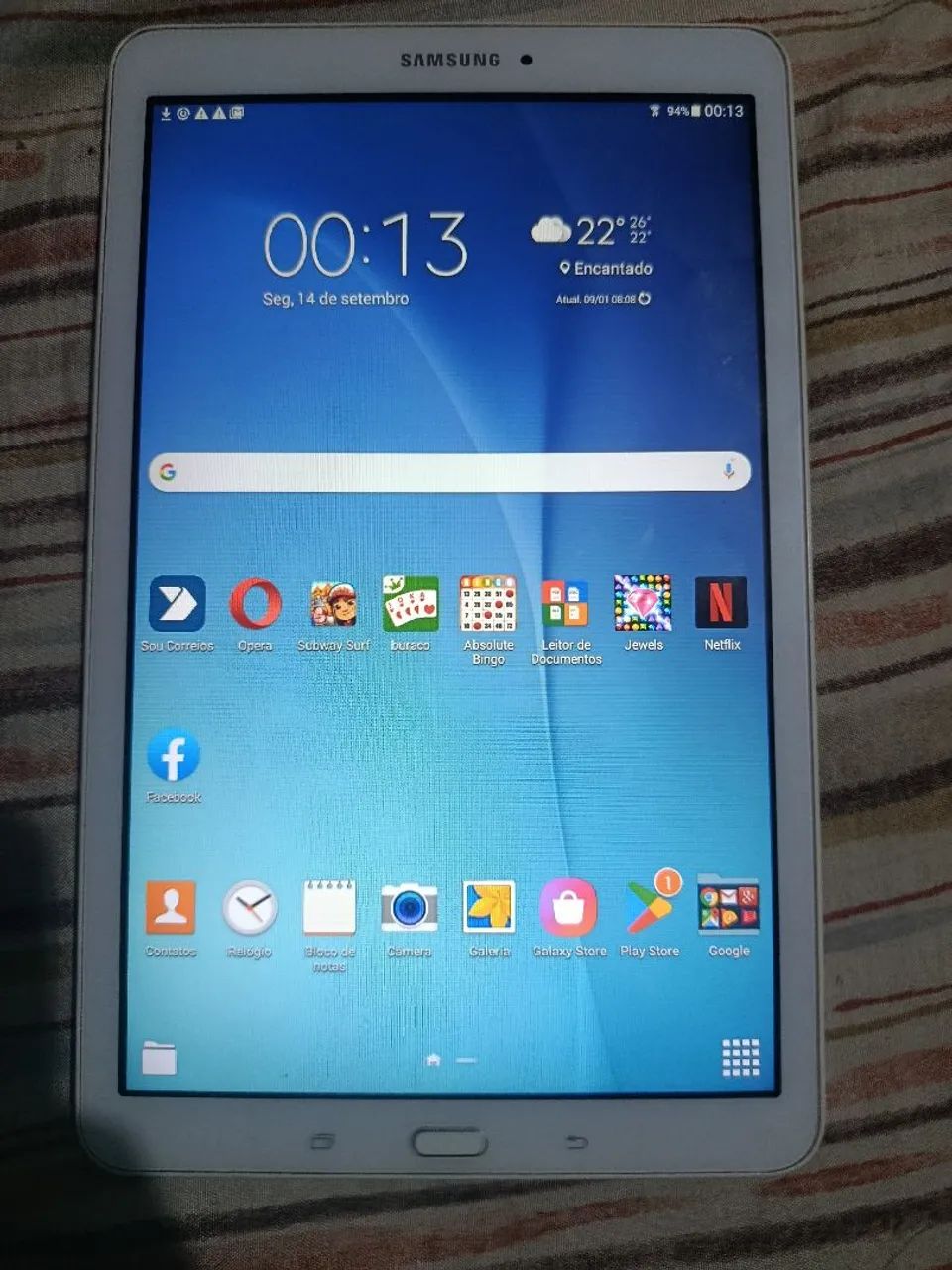 Tablet Samsung Galaxy Tab E Usado (LEIA DESCRIÇÃO)