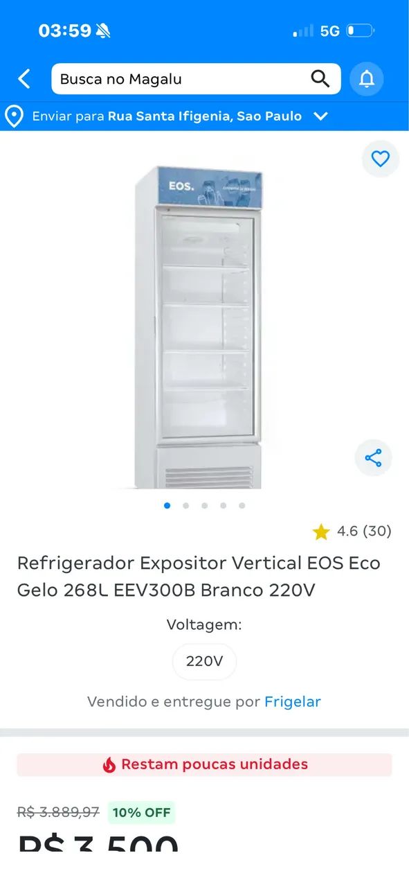 Geladeira expositora 