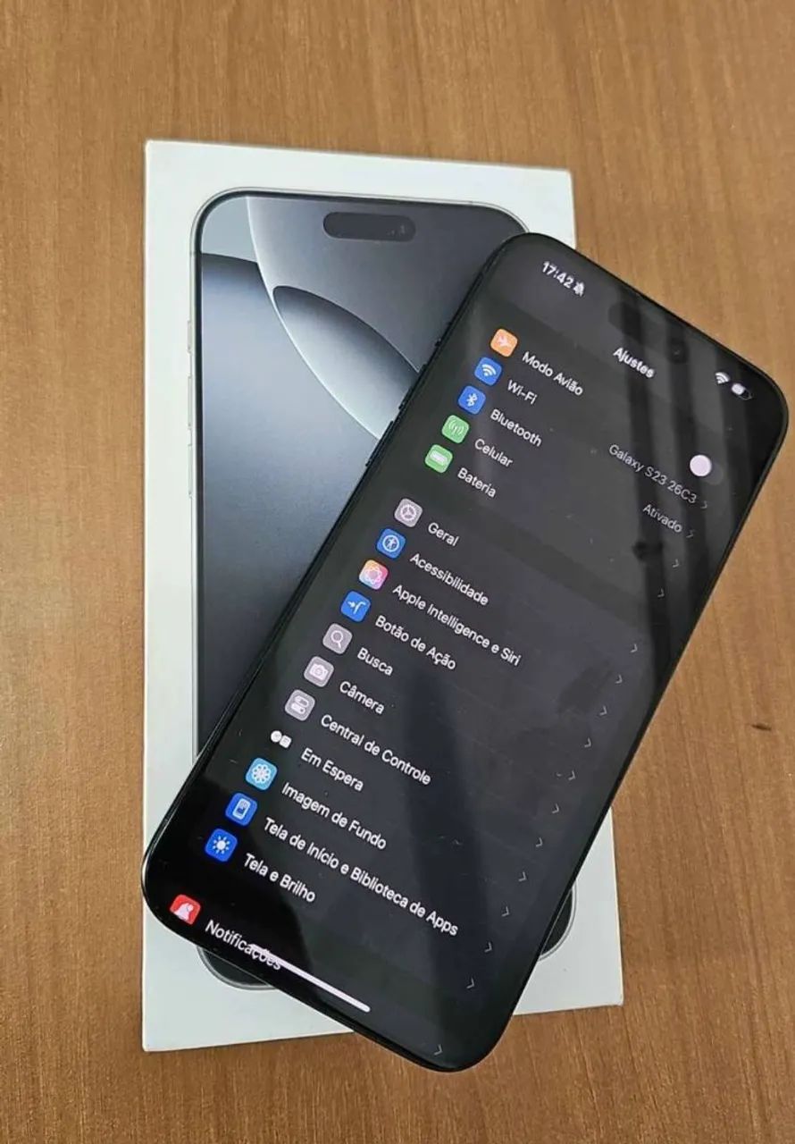 IPhone 15 PRO MAX 512GB azul escuro 96% bateria sem detalhes tudo