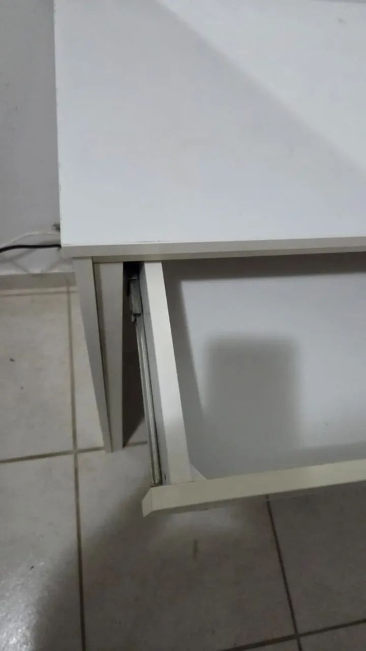 Penteadeira / Escrivaninha Branca com Espelho e 1 Gaveta - Foto 5