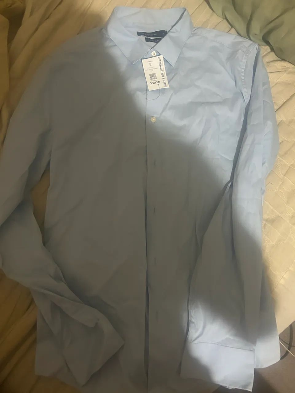 camiseta manga longa, Nova. azul pastel.nunca usada. - Foto 3