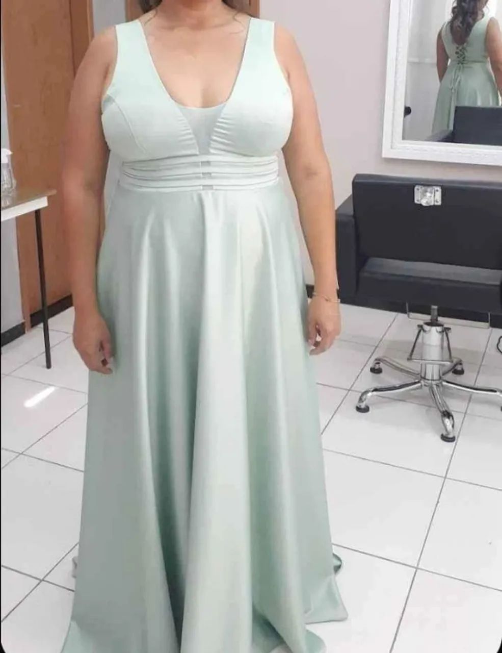 Vestido de Festa Verde Oliva Elegante | Lindo e Sofisticado - Foto 2