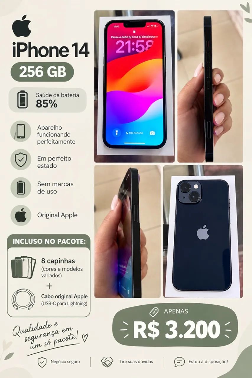 iPhone 14 256GB Azul escuro 