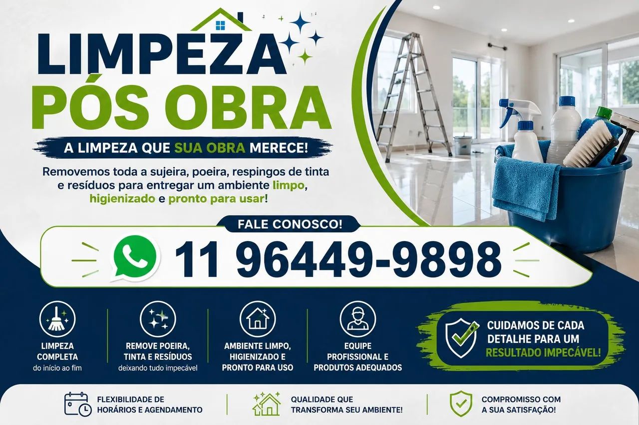 Limpeza pós obra em geral