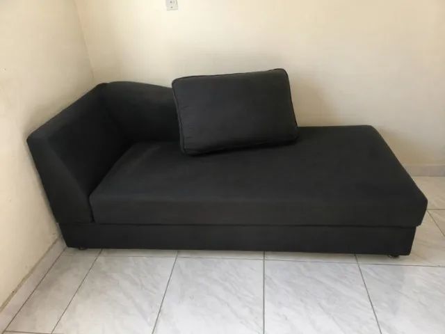 Chaise Longue Preto com Almofada - Foto 2