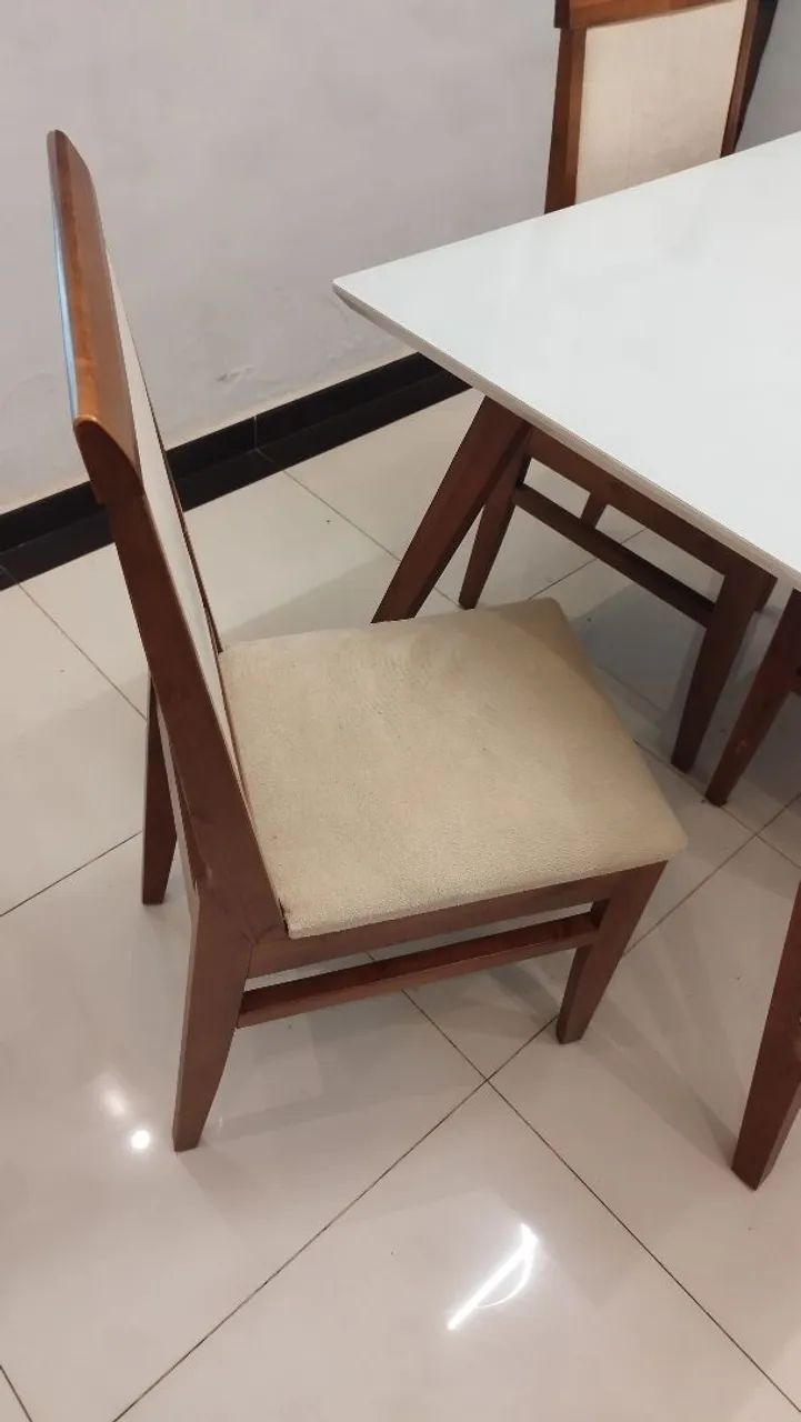 Mesa de Jantar 120x80cm + 4 Cadeiras (ATLÂNTIDA MÓVEIS) - Foto 4