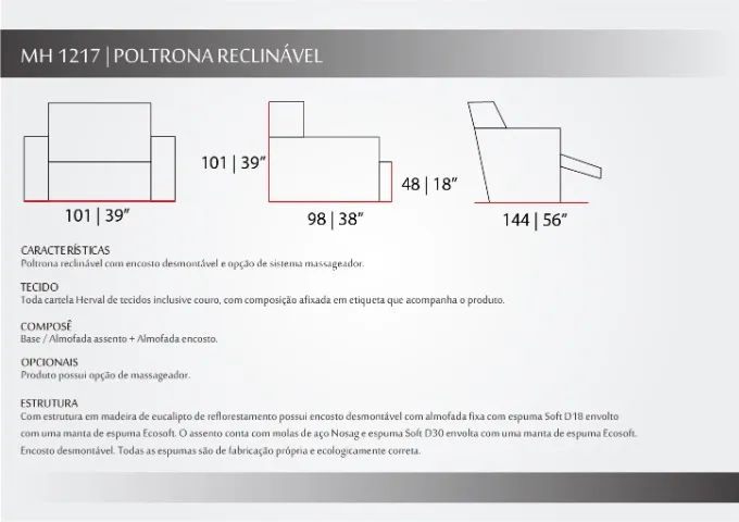 Poltrona Reclinável MH1217 - Foto 4