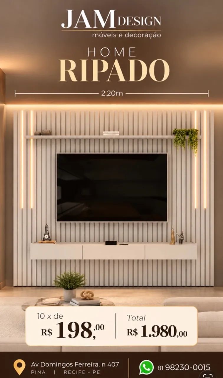 Móveis - home ripado rack 