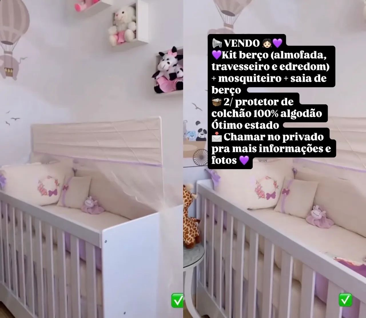 Kit berço menina  - Foto 2