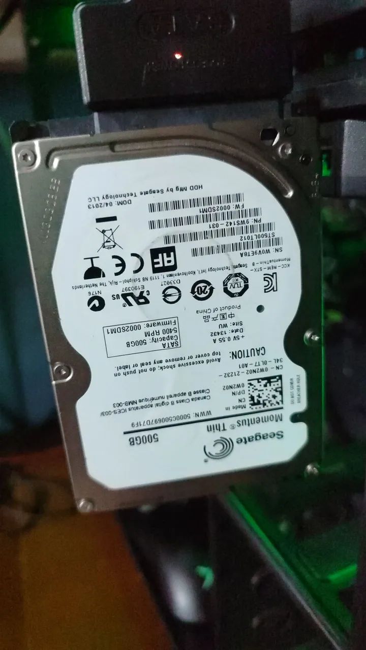 HD notebook 500GB