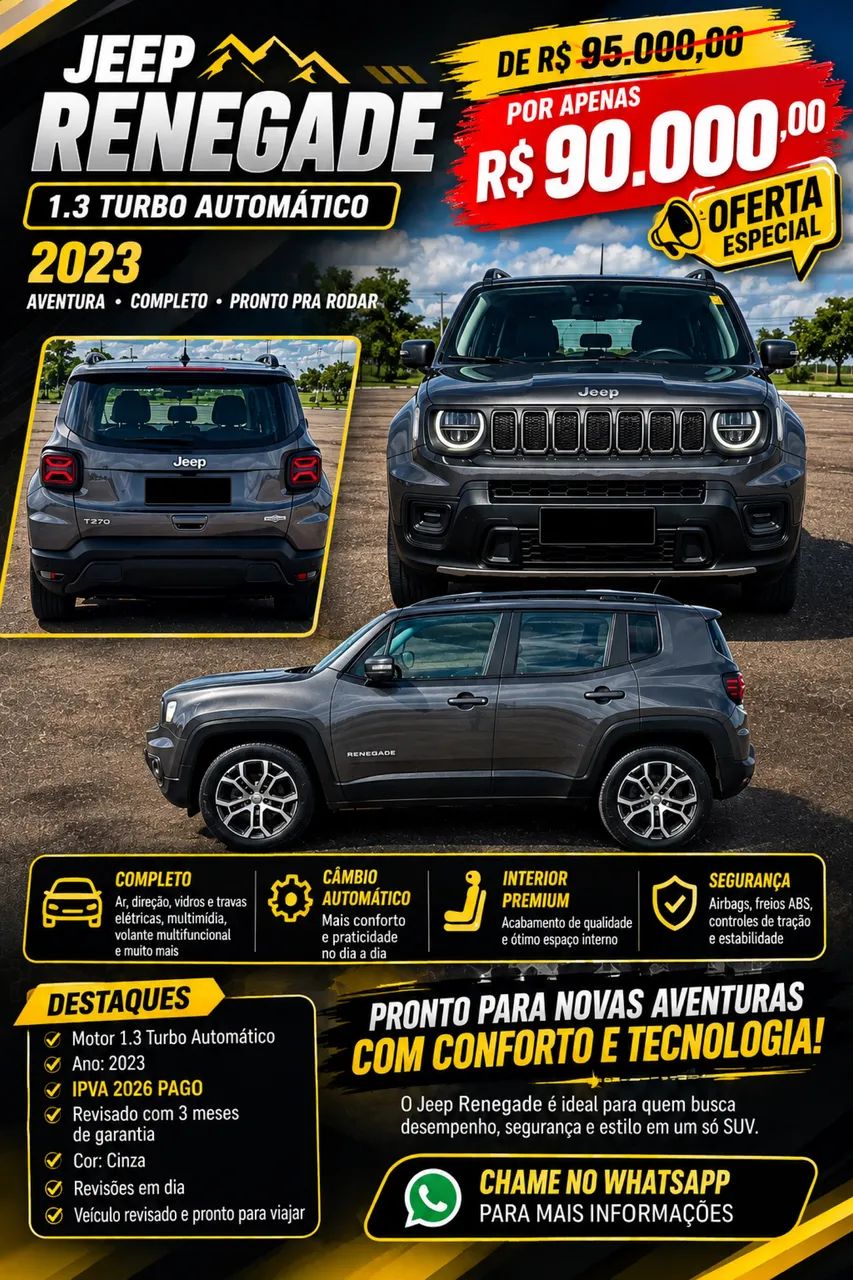Jeep Renegade Renegade Long. T270 1.3 TB 4x2 Flex Aut. 2023