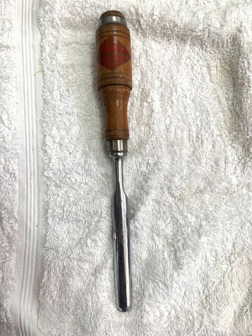 Formão Goiva Goldenberg France Antigo 6mm 25cm - Foto 4