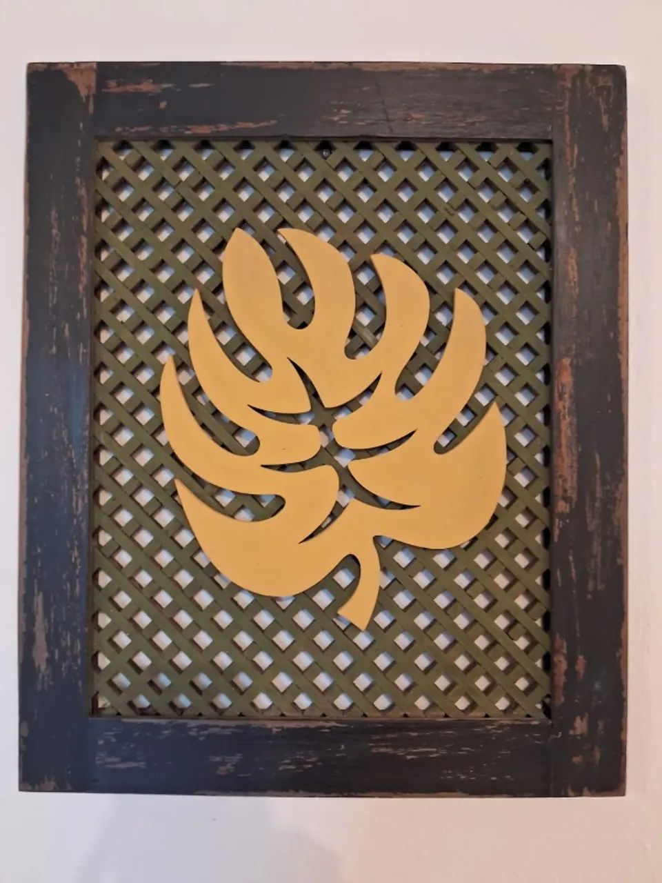 Quadro rústico com treliça