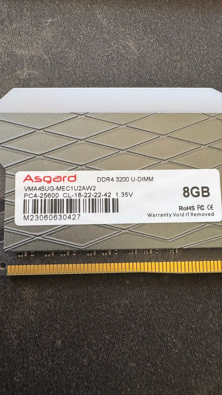 Memória ram 8Gb Asgard LOKI 3200mhz - Memória RAM - Termal, Caldas
