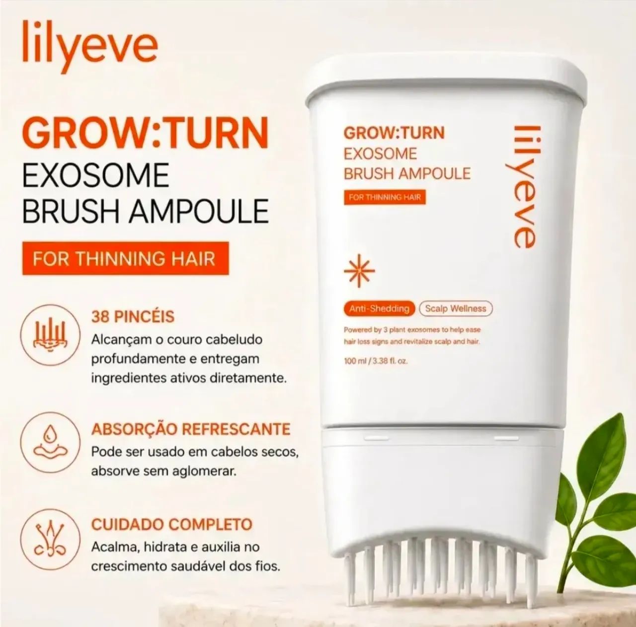 Serum Capilar Lilyeve com Escova 100ml / Crescimento e Queda - Foto 2