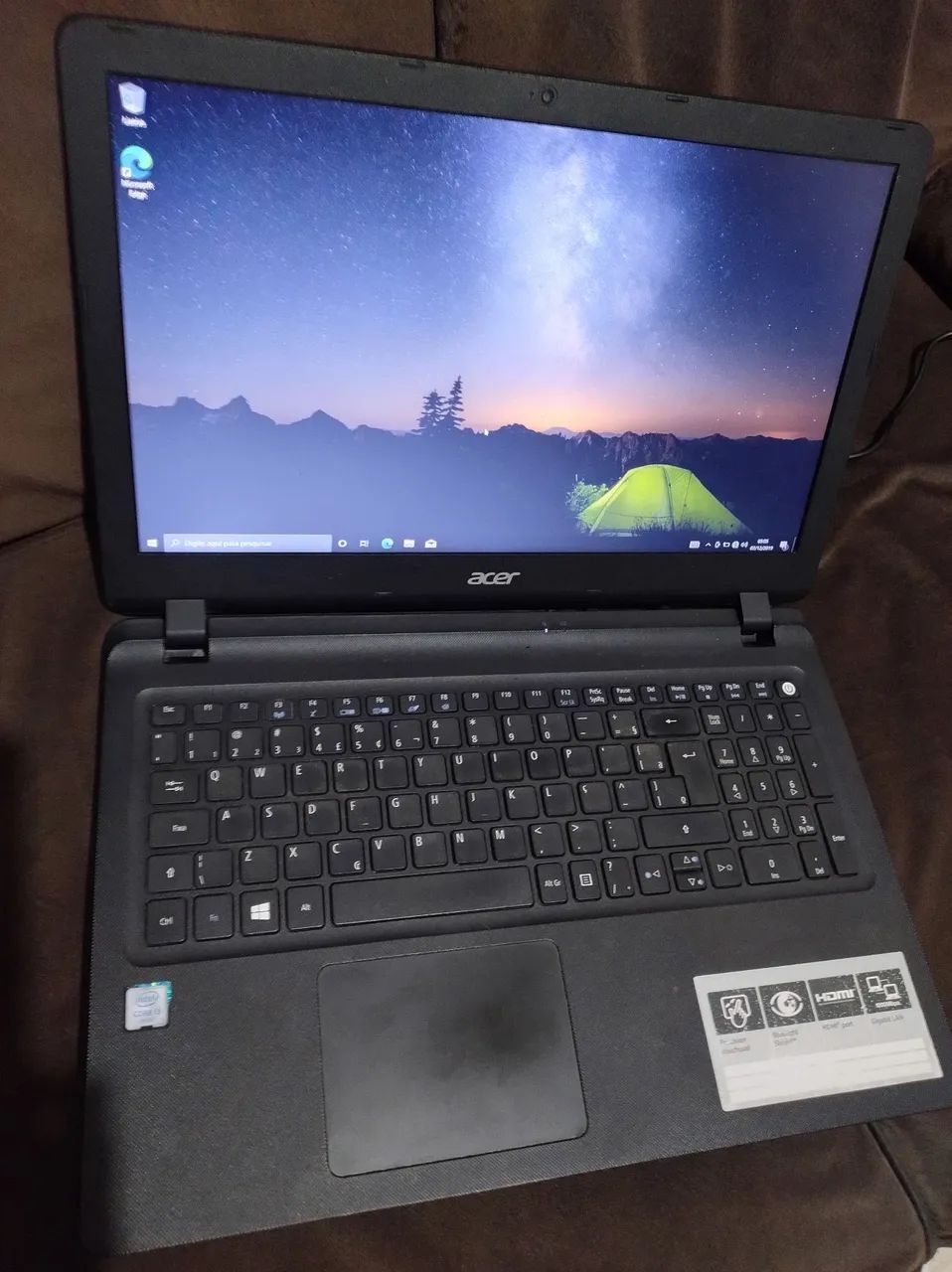 Notebook Acer i3 4 ram HD 500 