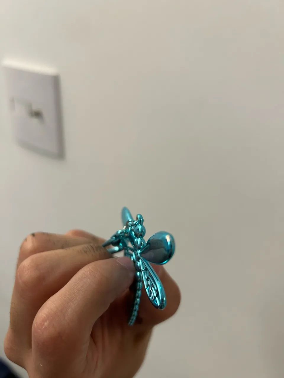 pingente swarovski libélula azul - Foto 4