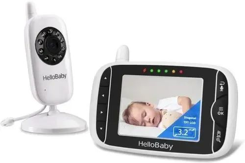 Babá Eletrônica HelloBaby com Monitor LCD - Perfeito Estado