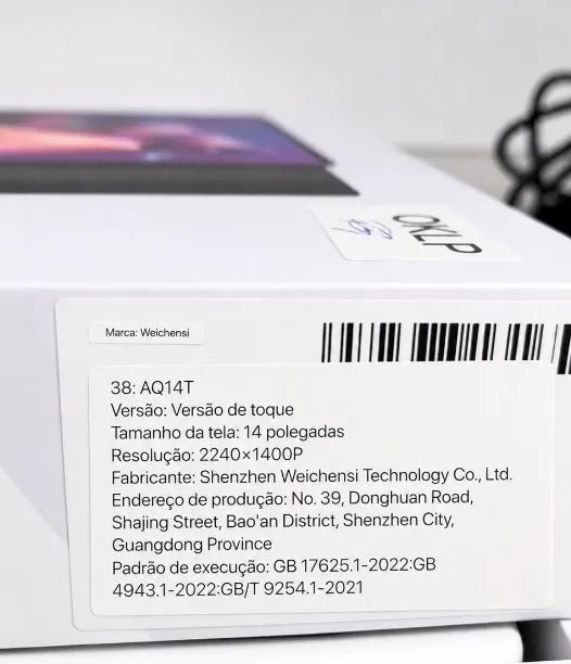 Monitor Portátil Weichensi(VCHANCE) AQ14T 14 polegadas Touch IPS 2.2K USB-C<br><br>HDMI