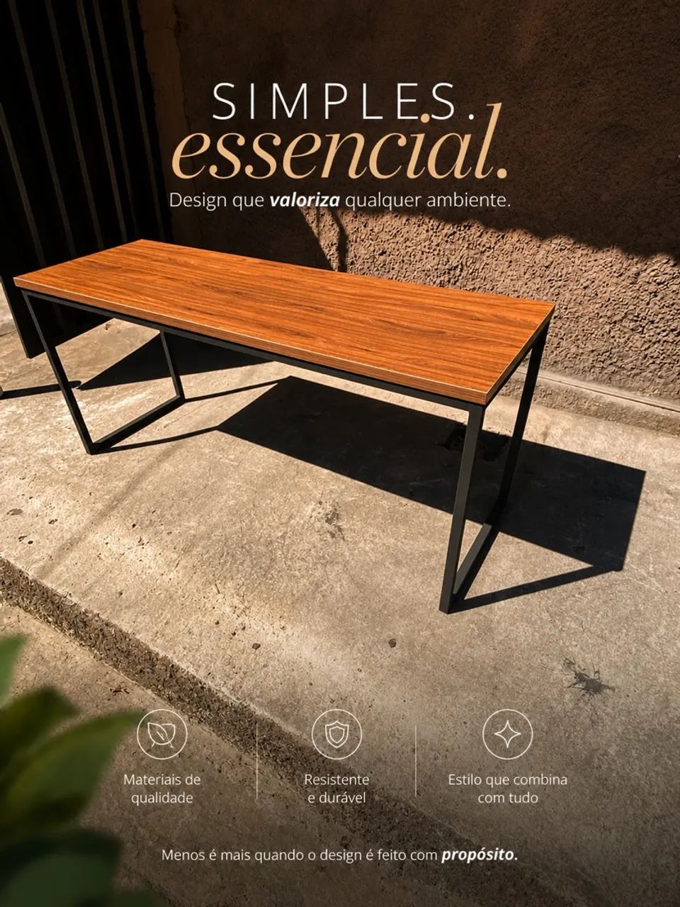 Mesa estilo industrial 