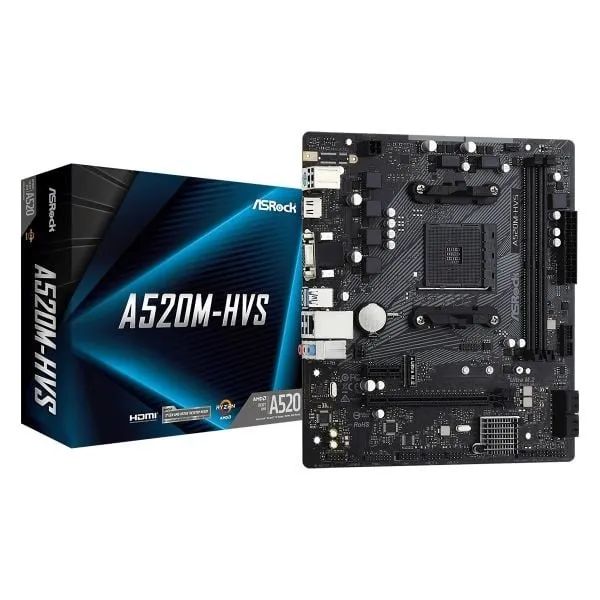 Placa Mãe Amd Am4 Ryzen Ddr4 Asrock A520m-hvs *ENTREGA GRÁTIS*